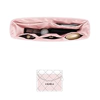 Organizer for Tote Bags/Purse Bags Organizer with Silky Satin Fit for Chanel 22 Bag Mini/Small/Medium/Large Lightweight Shaper for Daily Use, 6 Pockets Capacity (Pink, Chanel 22 Mini)