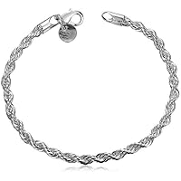 PULABO Silver Twist Bracelet European And American Fashion Jewelry Sparkling Rope Bracelet Free Creative