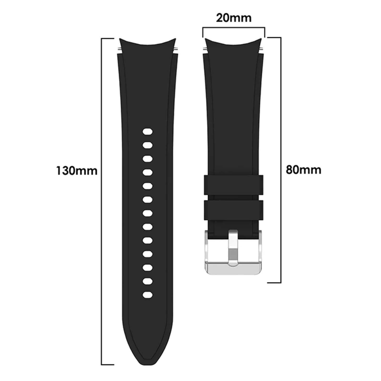 ANKANG 20mm Original Silicone WatchBand Strap for Samsung Galaxy Watch 4 40 44MM/Classic 42 46mm Smartwatch Wristband Bracelet (Color : White, Size : Watch4 Classic 42mm)