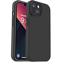 Vooii Compatible with iPhone 13 Case, Liquid Silicone Upgrade [Camera Protection] [Soft Anti-Scratch Microfiber Lining] Shockproof Phone Case for iPhone 13 6.1 inch - Black