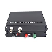 2 Channels Coaxial HD Video Over Fiber Optic Media Converters - for 1080p 960p 720p CVI TVI AHD HD Camera (with RS485 Data)