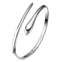 Jewever 925 Sterling Silver Snake Bangle Bracelet Women Silver bracelets for Women Jewelry Gift 20g