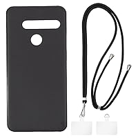 LG G8 ThinQ Case + Universal Mobile Phone Lanyards, Neck/Crossbody Soft Strap Silicone TPU Cover Bumper Shell for LG G8 ThinQ LM-G820N (6.1”)