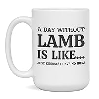Funny Lamb mug, Lamb lover, 15-Ounce White