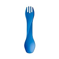 humangear GoBites Uno | Travel & Camping Utensils | Portable & Convertible Dining Ware | Multi-Functional Spork, Dark Blue