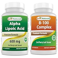 Best Naturals Alpha Lipoic Acid 600 mg & B-100 Complex