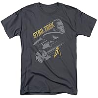 Star Trek Original Series 50 Years of Frontier Anniversary Adult T-Shirt Tee Gray