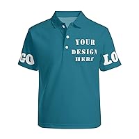Polo Shirts for Men Your Design Here Personalized Work Shirt Multi-Color 4 Sides Short Sleeve for Sports Tennis
