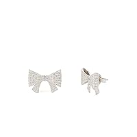 Kate Spade New York Women's Wrapped In A Bow Studs Clear/Silver Regular