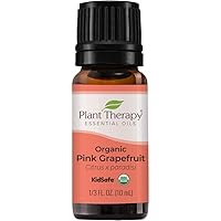 Plant Therapy Organic Pink Grapefruit Essential Oil 10 mL (1/3 oz) 100% Pure, Undiluted, Therapeutic Grade