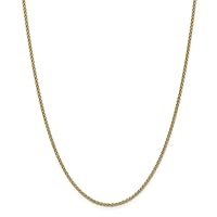 14k Gold Spiga Chain Necklace Jewelry for Women in White Gold Yellow Gold Rose Gold Choice of Lengths 14 16 18 20 24 30 22 and Variety of mm Options