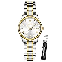 OLEVS Watch Women,Watches for Women,Woman Watch,Waterproof Fashion Luxury Dress Adjustable Stainless Steel Bracelet Analog Small Wrist Watches for Women Day and Date Watches,reloj para Mujer