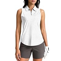 G Gradual Womens Golf Shirt Sleeveless Zip Up Polo Shirts for Women Collared Lightweight Tennis Athletic Tank Top