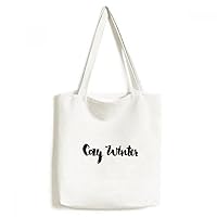 Cozy Winter Quote Handwrite Tote Canvas Bag Shopping Satchel Casual Handbag
