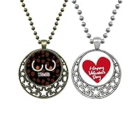 Red Strawberry Funny Drawing Pendant Necklace Mens Womens Valentine Chain