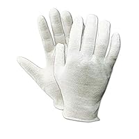 MAGID Medium Weight Cotton Inspection Gloves, Ambidextrous, Form Fitting - 10