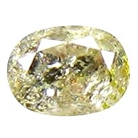 0.14 ct OVAL CUT (3 x 3 mm) MINED FROM CONGO FANCY LIGHT YELLOW DIAMOND NATURAL LOOSE DIAMOND