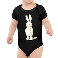Bunny Print Baby Jersey Onesie - Animal Art Baby Bodysuit - Funny Baby One-Piece