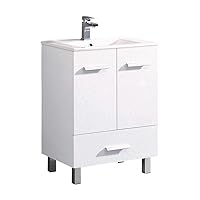 Fine Fixtures Atwood Collection Vanity 23 X 33 White, with Sink