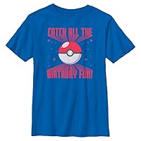 Pokemon Kids Pokeball Fun Boys Short Sleeve Tee Shirt