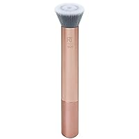 Real Techniques Complexion Blender Makeup Brush, Professional Foundation, Primer, & Moisturizer Face Brush, Uniquely-Cut Synthetic Bristles, Skincare & Makeup Tool, Vegan & Cruelty-Free, 1 Count