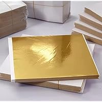 gold leaf foils 6×6 size (100 gold foils sheets) premium quality for tanjore painting mysore painting etc