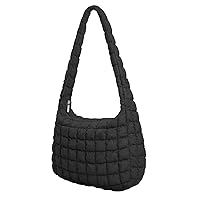 Quilted Tote Bag for Women, Puffer Shoulder Hobo Purse Crossbody Bag Lightweight Padding Handbag
