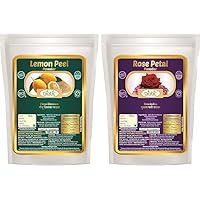 Ment Lemon Peel Powder and Rose Petal Powder (100g Each) - 200 GMS