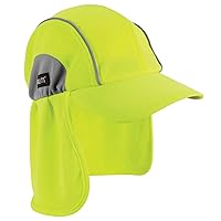 Ergodyne Chill Its 6650 Baseball Cap, Hat with Neck Shade, Sweat Wicking, High Visibility ,UPF 50+ protection, Lime