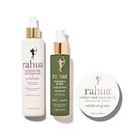 Rahua Hydration Detangler + UV Barrier, Founder's Blend Scalp and Hair Treatment wih Smoothning Hair Balm