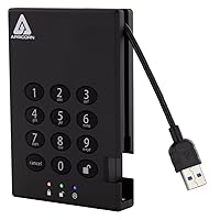 Apricorn Aegis Padlock USB 3.0 - Solid State Drive A25-3PL256-S1000 (R2) Portable SSD 1TB HD2025