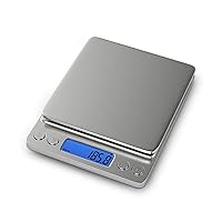 Mini Digital Stainless Steel Kitchen Scale - Up to 4.4lbs (Retail)