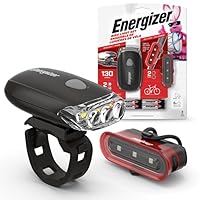 Bike Light, 130 Lumen, Weather Resistant Clip Light for Bicycles, Batteries Included
