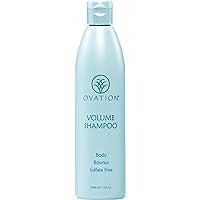 Ovation Hair Volume Shampoo - For Voluminous, Bouncy Hair - 12 oz - Gentle Cleansing and Helps Removes Excess Hair Oil - For Fine, Thin Hair - With Fenugreek, Aloe Vera, Saw Palmetto