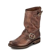 Frye Veronica Short Boots for Women Made from Full-Grain Leather with Antique Metal Hardware, Goodyear Welt Construction, and Rubber Lug Soles – 6 ¾” Shaft Height