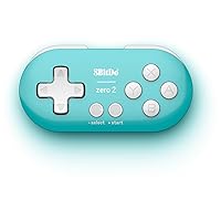 8Bitdo Zero 2 Bluetooth Gamepad Keychain Sized Mini Controller for Switch, Windows, Android, macOS & Raspberry Pi(Turquoise Edition)