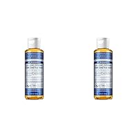 Dr. Bronner's - Pure-Castile Liquid Soap (Peppermint, 4 ounce) - Made with Organic Oils, 18-in-1 Uses: Face, Body, Hair, Laundry, Pets and Dishes, Concentrated, Vegan, Non-GMO (Pack of 2)