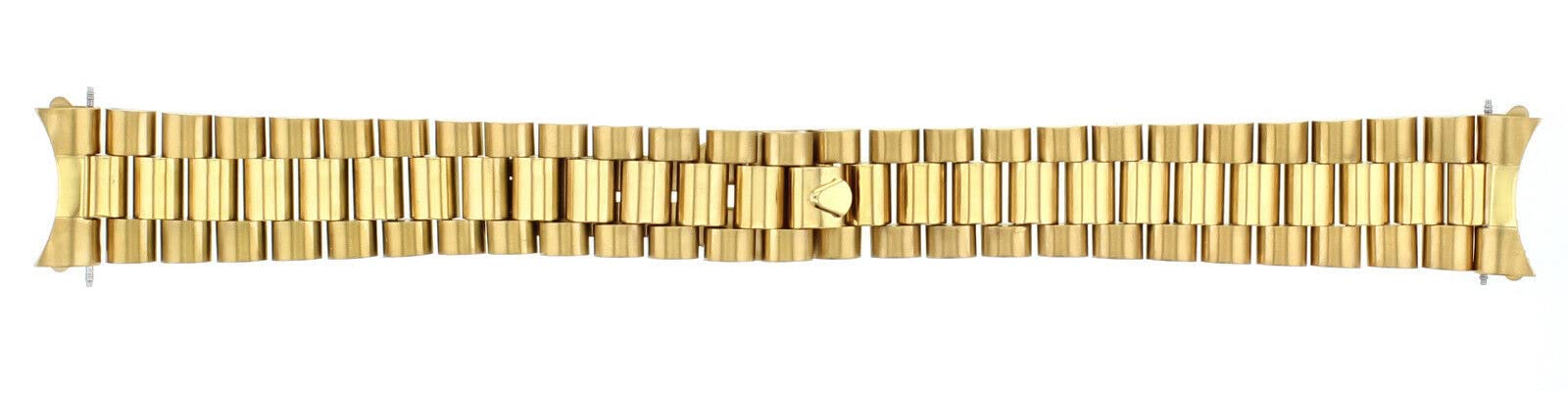 Ewatchparts PRESIDENT WATCH BAND SOLID BRACELET COMPATIBLE WITH 34MM ROLEX DATE WATCH 19MM GOLD GP