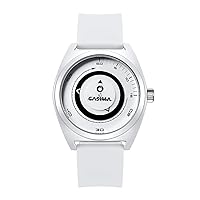 Men's White Silicone Band Quartz Waterproof Wrist Watches CS2105-1