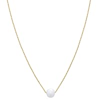 Amazon Essentials 14K Gold or Sterling Silver Freshwater Pearl Pendant Necklace
