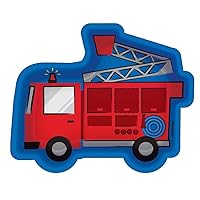 First Responders Fire Truck-Shaped Plates, 7