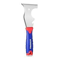 Paint Scraper, 8 in 1 Paint Remover, Metal Putty Knife with Hammer End and Can Opener, Stainless Steel Scraper Tool for Removing Caulk, Painting, Wood and Wallpaper