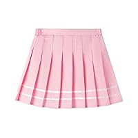 Kids Girls High Waist Plaid Pleated Skirts Students Girls School Tennis Uniform Skort Casual Wear