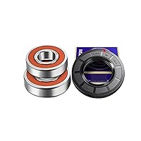 Compatible for Samsung， Drum Washing Machine Water Seal（45.5 * 84 * 10/12）+Bearings 2 PCs（6206 6207） Oil Seal Sealing Ring Parts