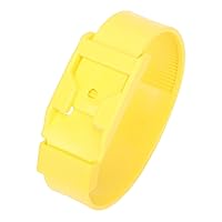 Goat Sheep Identification Bands Livestock Marking Ring for Farming Equipment, 10Pcs Goat Collar for Grouping Sheep in Dry Milk Period (36cm Yellow)