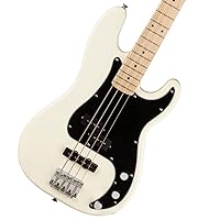 Squier Affinity Series Precision Bass, Olympic White, Maple Fingerboard