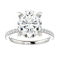 4 CT Oval Infinity Accent Engagement Ring Wedding Eternity Band Solitaire Silve Jewelry Setting Anniversar WomenRingGift