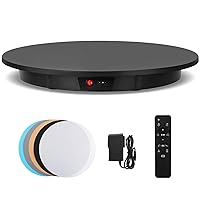 Large Photography Turntable 24inch/330lb Motorized Rotating Display Stand 360 Degree with Remote Control Electric Turntable for Products, Model Photo or Video(Black)