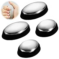 4 packs stainless Steel soap Deodorizing Soap Deodorizing Metal Soap Metal Deodorizing agent eliminates onion, garlic, and fish smells from hands and skin (silver)