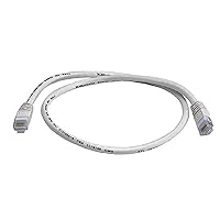 Monoprice Cat6 Ethernet Patch Cable - 2 Feet - White | Network Internet Cord - RJ45, Stranded, 550Mhz, UTP, Pure Bare Copper Wire, 24AWG